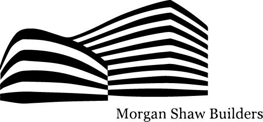Morgan Shaw Builders company logo with abstract building.